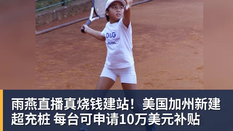 雨燕直播真烧钱建站！美国加州新建超充桩 每台可申请10万美元补贴